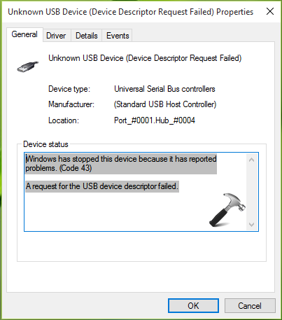 Unknown usb device driver windows 10
